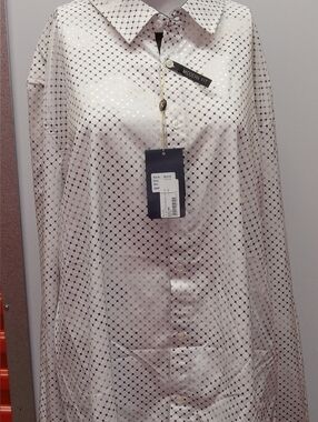 Button-Up Shirt with Diamond Print